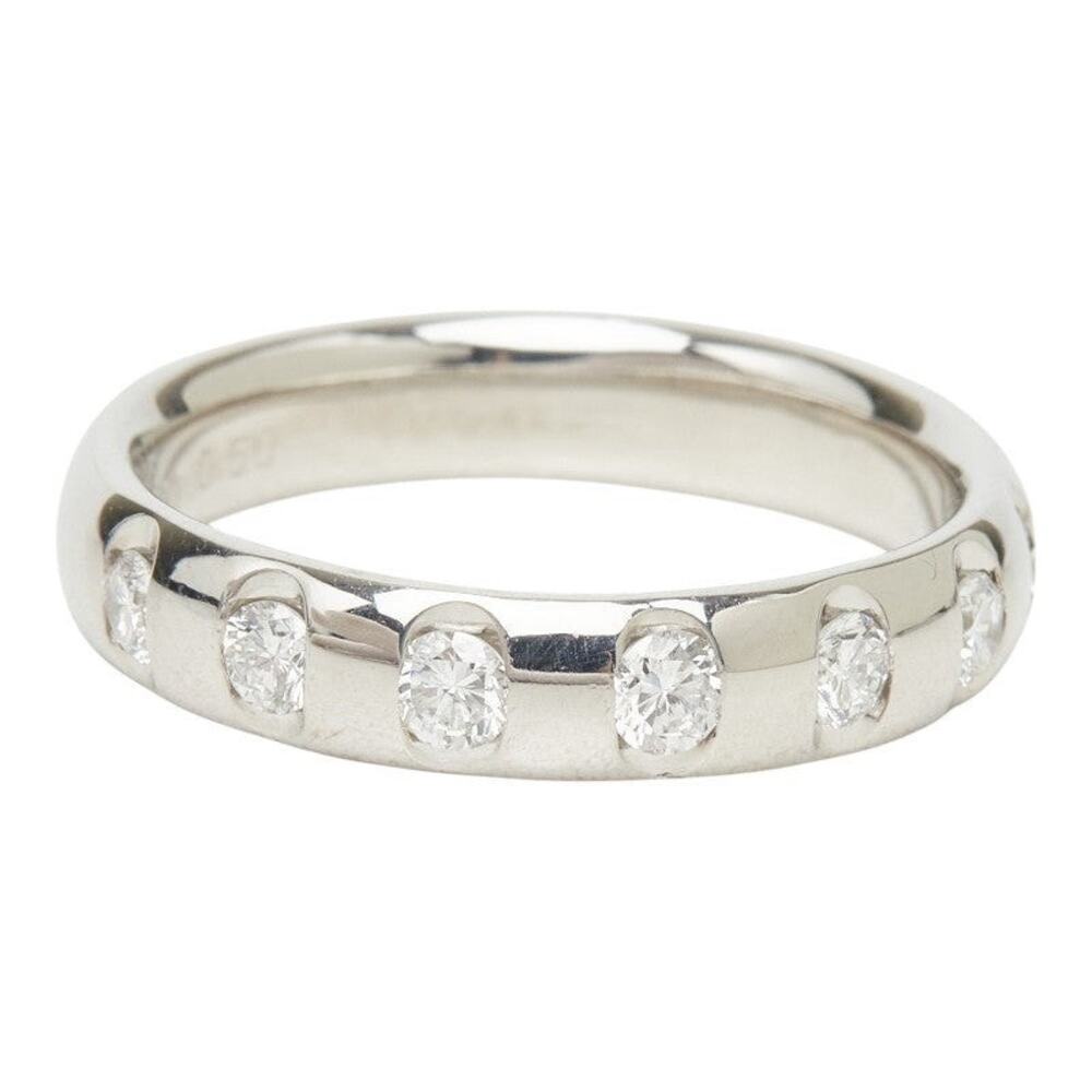 Ring with 0.50ct Diamonds. Platinum 900 Silver